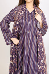 NUSLW3021 Printed Lawn Suit - Unstitched 3Pc