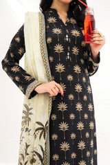 NUSLW3136 Printed Lawn Suit - Unstitched 3Pc