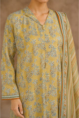 NUSLW3101 Printed Lawn Suit - Unstitched 3Pc