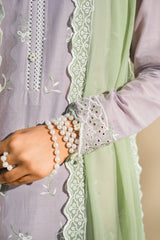 IRIS - Schiffli Embroidered Lawn Suit - 3Pc
