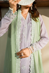IRIS - Schiffli Embroidered Lawn Suit - 3Pc