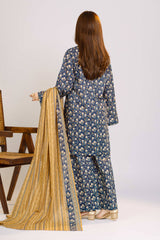 NUSLW3037 Printed Lawn Suit - Unstitched 3Pc