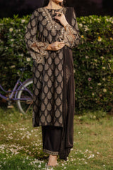 NPSA3075 Printed Embroidered Suit - Stitched 3Pc