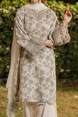 NPSA3076 Printed Embroidered Suit - Stitched 3Pc
