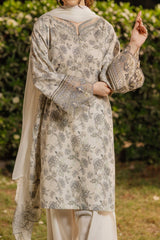 NPSA3076 Printed Embroidered Suit - Stitched 3Pc