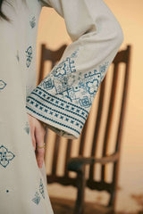 IVORY - Silk Karandi Suit - 3 Piece - 3216