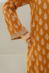 Unstitched 3Pc - Printed Khaddar Suit - 263001