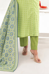 NUSLW3132 Printed Lawn Suit - Unstitched 3Pc