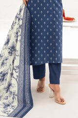 NUSLW3139 Printed Lawn Suit - Unstitched 3Pc
