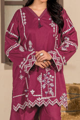 Npsde2109 Embroidered Dobby Lawn - Stitched 2Pc