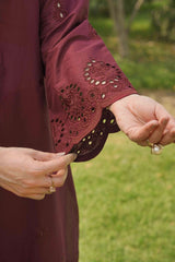 NPSSE3082 Schiffli Embroidered Lawn Suit - Stitched 3Pc