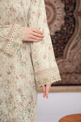 NPSLE3093 Printed Embroidered Lawn Suit - Stitched 3Pc