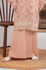 NUSLE3058 Printed Embroidered Suit - Unstitched 3Pc