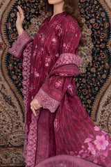 NPSLE3094 Printed Embroidered Lawn Suit - Stitched 3Pc