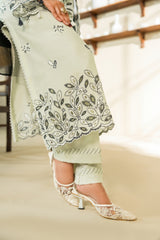 PISTA BLOOM - Schiffli Embroidered Lawn Suit - 3Pc