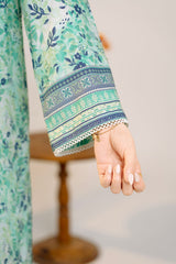 Printed Lawn Suit 3Pc with Printed Dupatta and Dyed Cambric Trouser