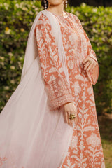 NPSA3078 Printed Embroidered Suit - Stitched 3Pc