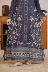 Npslr113 Printed Raw Silk Lawn - Stitched 1Pc