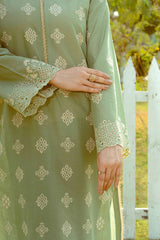 NPSSE3081 Schiffli Embroidered Lawn Suit - Stitched 3Pc