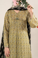 NUSLW3121 Printed Lawn Suit - Unstitched 3Pc