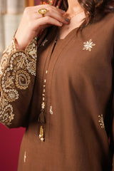 Stitched 2Pc - Embroidered Khaddar - NUWKDS2004