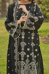 NPSSE3086 Schiffli Embroidered Lawn Suit - Stitched 3Pc