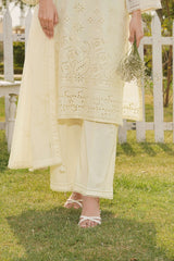 NPSSE3080 Schiffli Embroidered Lawn Suit - Stitched 3Pc