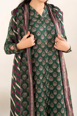 NUSLW3107 Printed Lawn Suit - Unstitched 3Pc