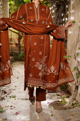 CRUST - Peach Embroidered (3Pcs) - 3209