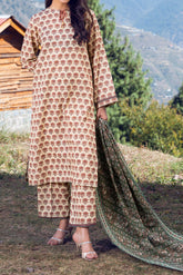 GINGER - Printed Unstitched Khaddar Suit (3 Piece) 3169