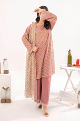 Unstitched 3Pc Printed Lawn Suit - NUSLW3123