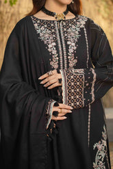 NIGHT - Peach Embroidered (3Pcs) - 3208