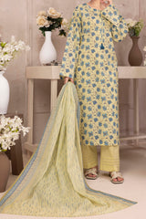 NUSL3205 Printed Lawn Suit - Unstitched 3Pc