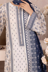 NUSL3212 Printed Lawn Suit - Unstitched 3Pc