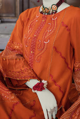 Saffron - Chiffon Luxury RTW 3Pc - NPS3034