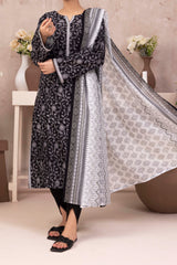 NUSL3333 Printed Cambric Suit - Unstitched 3Pc