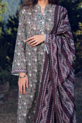 ASHY - Printed Unstitched Khaddar Suit (3 Piece) 3126