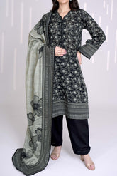 BLACK PEARL - Printed Unstitched Khaddar Suit (3 Piece) 3125
