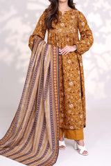 TOPAZ - Printed Unstitched Khaddar Suit (3 Piece) 3167
