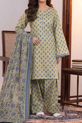 NUSLW3083 Printed Lawn Suit - Unstitched 3Pc