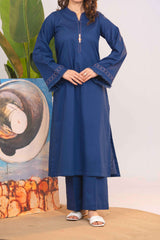NPSS2097 Dobby Lawn Suit - Stitched 2Pc