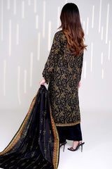 EBONY - Printed Unstitched Khaddar Suit (3 Piece) 3159