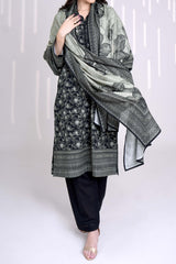 BLACK PEARL - Printed Unstitched Khaddar Suit (3 Piece) 3125
