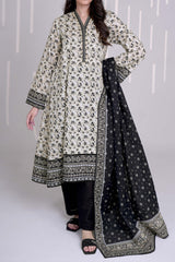 PURE - Printed Unstitched Khaddar Suit (3 Piece) 3172