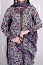 LOTUS - Printed Unstitched Khaddar Suit (3 Piece) 3160