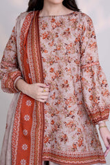APRICOT - Printed Unstitched Khaddar Suit (3 Piece) 3131