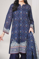 MIDNIGHT - Printed Unstitched Khaddar Suit (3 Piece) 3181