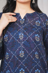 MIDNIGHT - Printed Unstitched Khaddar Suit (3 Piece) 3181