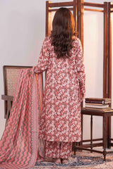 NUSLW3081 Printed Lawn Suit - Unstitched 3Pc