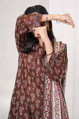 HOT CHOCOLATE - Printed Unstitched Khaddar Suit (3 Piece) 3191